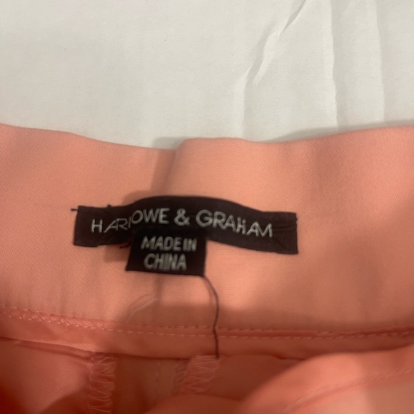 Harlowe & Graham Side Zip Shorts Pale Pink Small - Picture 3 of 6
